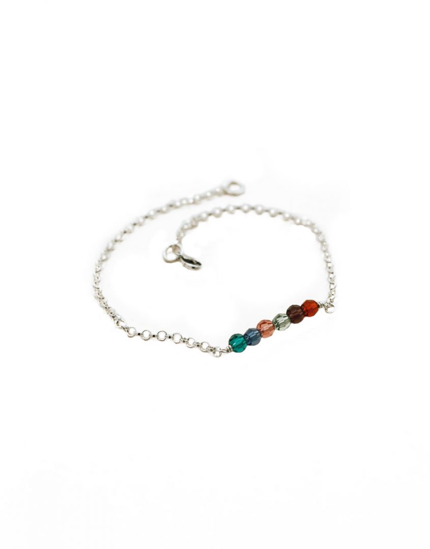 Custom Birthstone Bar Bracelet