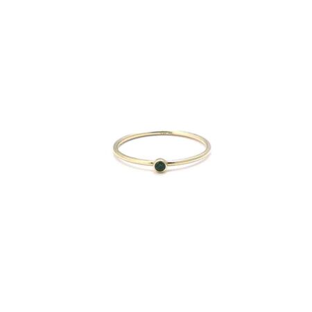 Dainty Golden Birthstone Rings