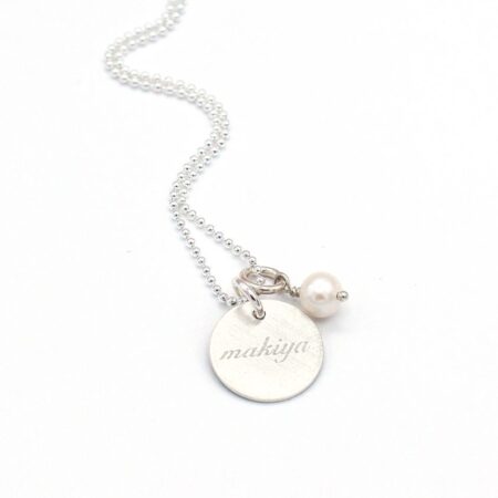 Engraved Dainty Names Sterling Silver Necklace