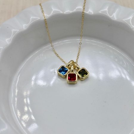 Golden Elegant Birthstone Necklace