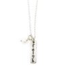 This charm is double-sided with “faith” hand stamped on the back. Handcrafted in fine pewter and hung on a sterling plated chain with a freshwater pearl.