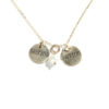 Gold-filled discs hand stamped with custom names or words. Best gift for daughter, wife, mom