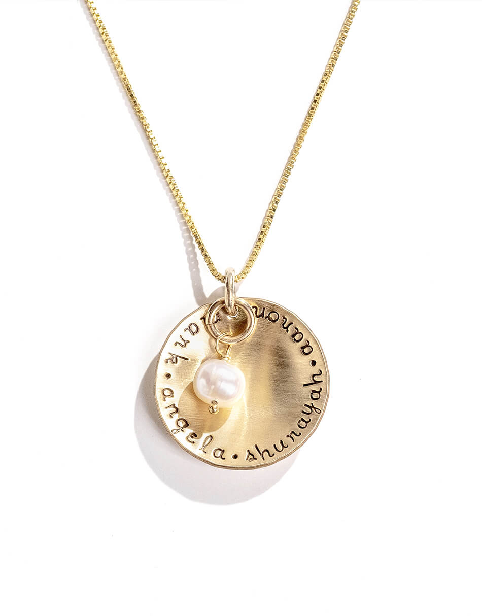 Gold Names And A Pearl Necklace