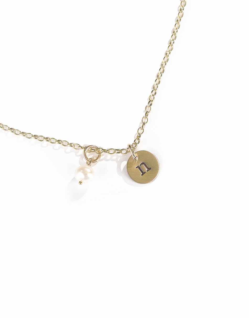 Gold Initials On A Chain Necklace
