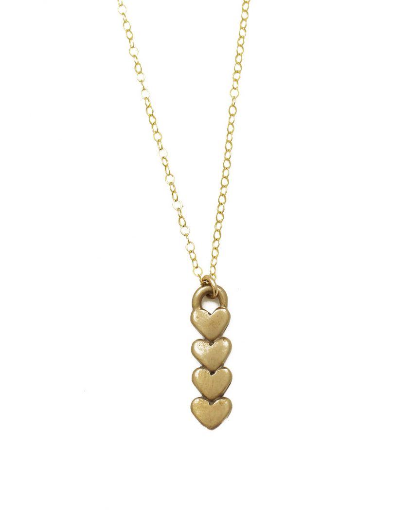 Golden Little Bits Of My Heart Necklace