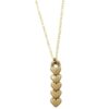 A fun way to symbolize your kids and your grandkids. Handmade in yellow bronze and hung on a gold filled dainty chain