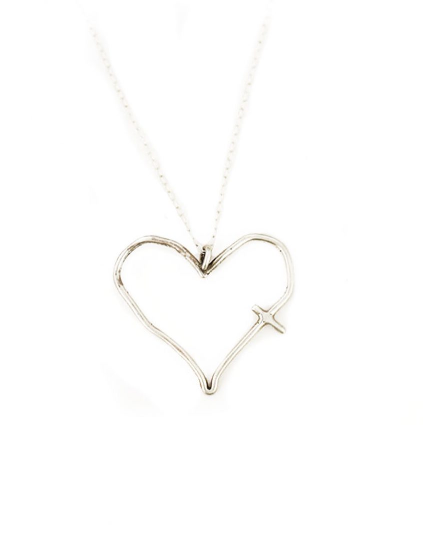 His Word In My Heart Silver Charm Necklace