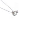 Sterling silver charms hand stamped with initial. Add additional pearls or birthstones to this charm. Perfect gift for her