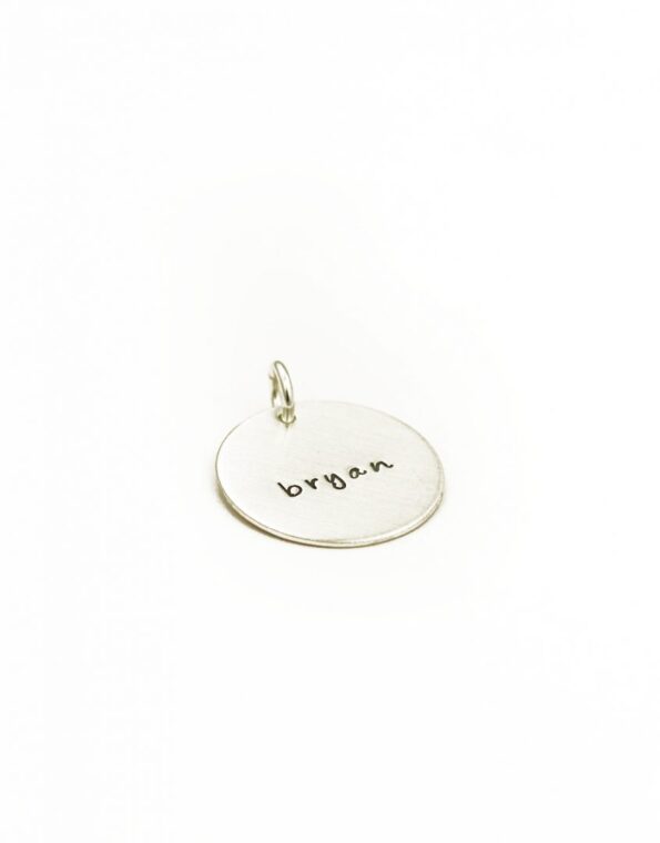 Large Charm A large sterling silver circle charm with name engraved. Perfect gift for mom, grandma, friend, sister, daughter