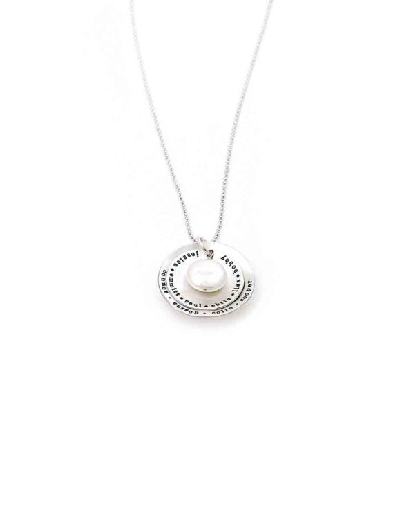 Layered Mother Of Pearl Sterling Silver Necklace