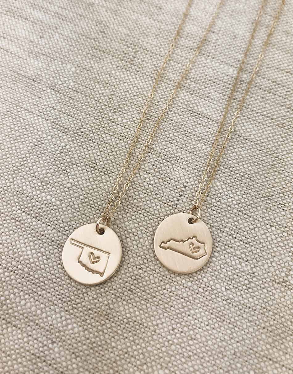 Mini State Charm Necklace