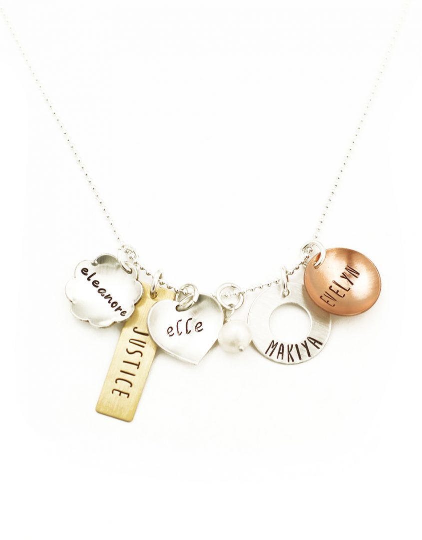 Mixed Metal Eclectic Charm Necklace