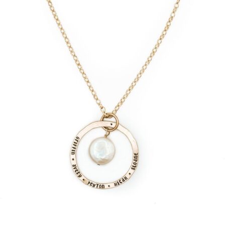 Mother Of Pearl Golden Infinity Necklace