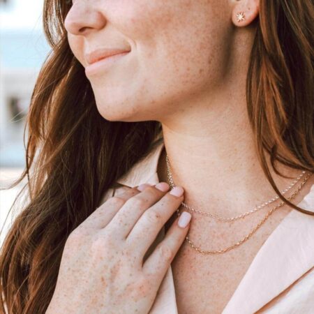 18″ sterling silver rolo chains with a lobster clasp for women of any age