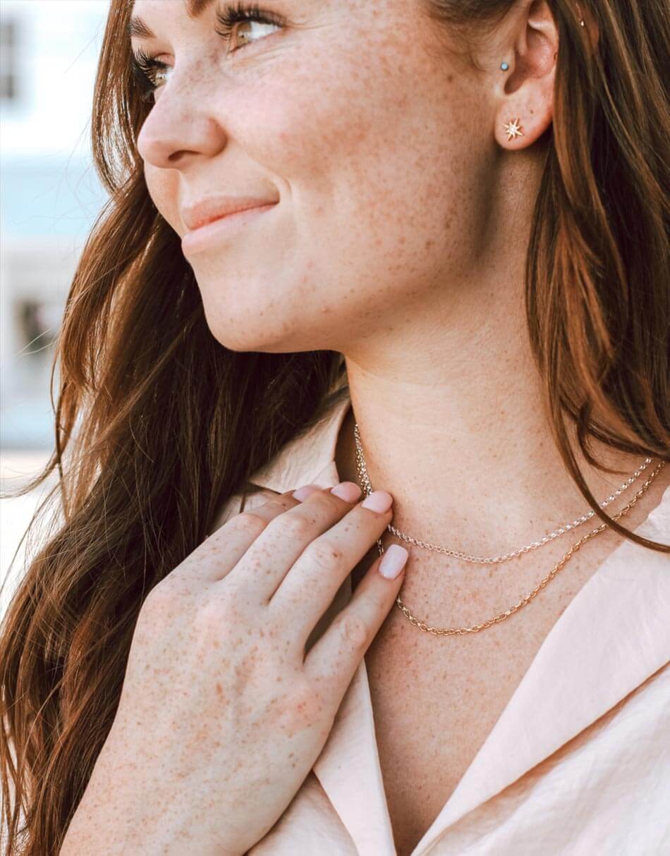 18″ sterling silver rolo chains with a lobster clasp for women of any age