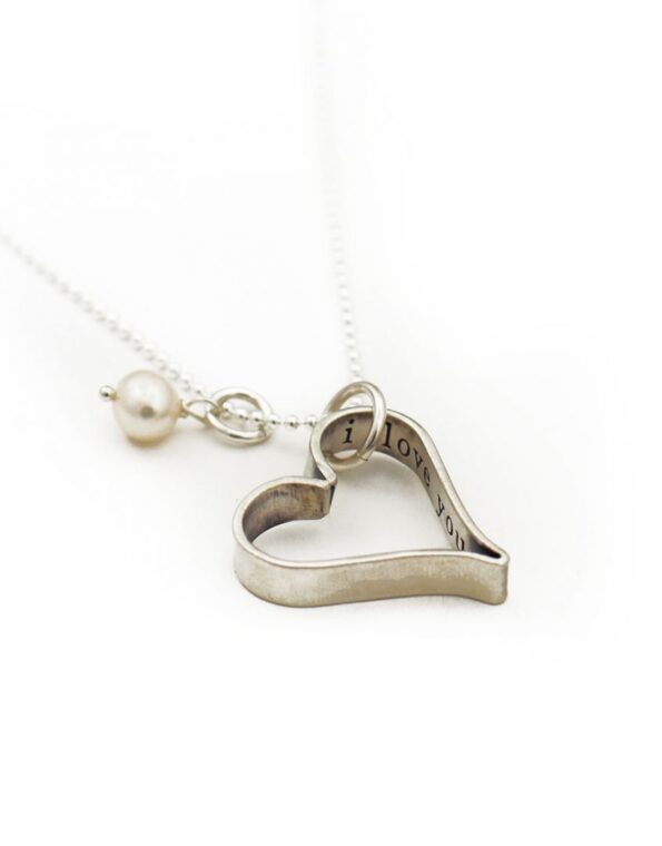 Sterling silver hand forged heart with a special secret message. Perfect gift for wife, mom, daughter
