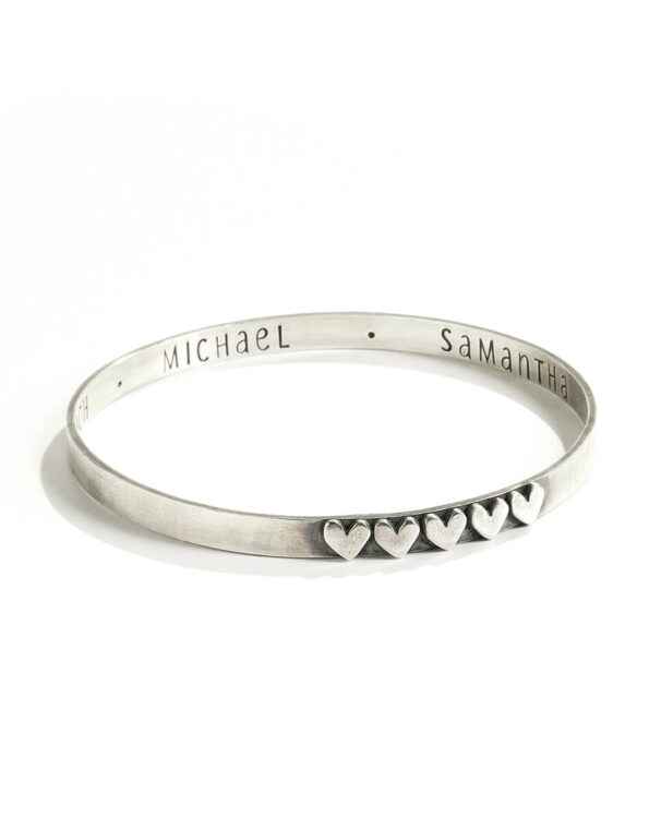Secret Love Message Sterling Bangle