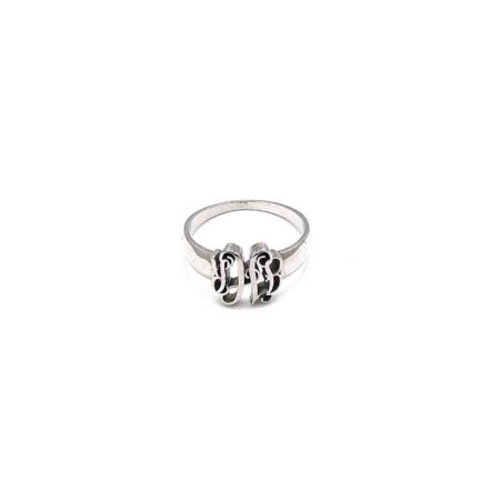 Silver Signet Monogram Ring