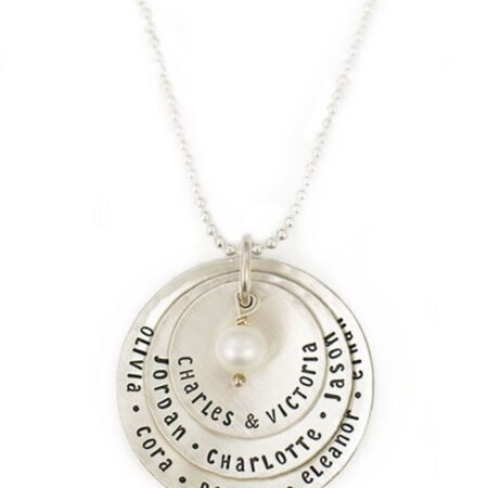 Silver Triple Metal Layers Necklace