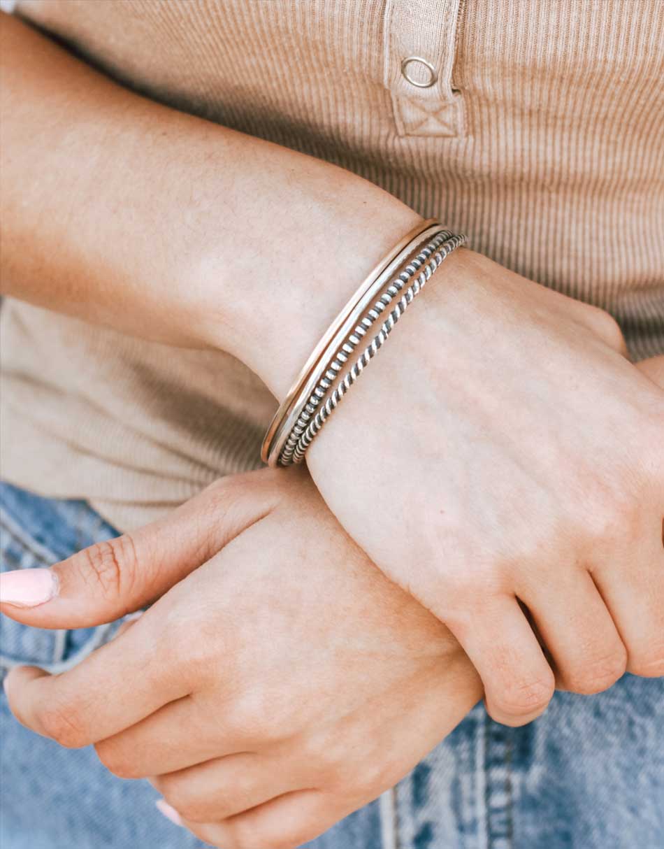Stacking Handmade Bangles in 4 Designs For Women