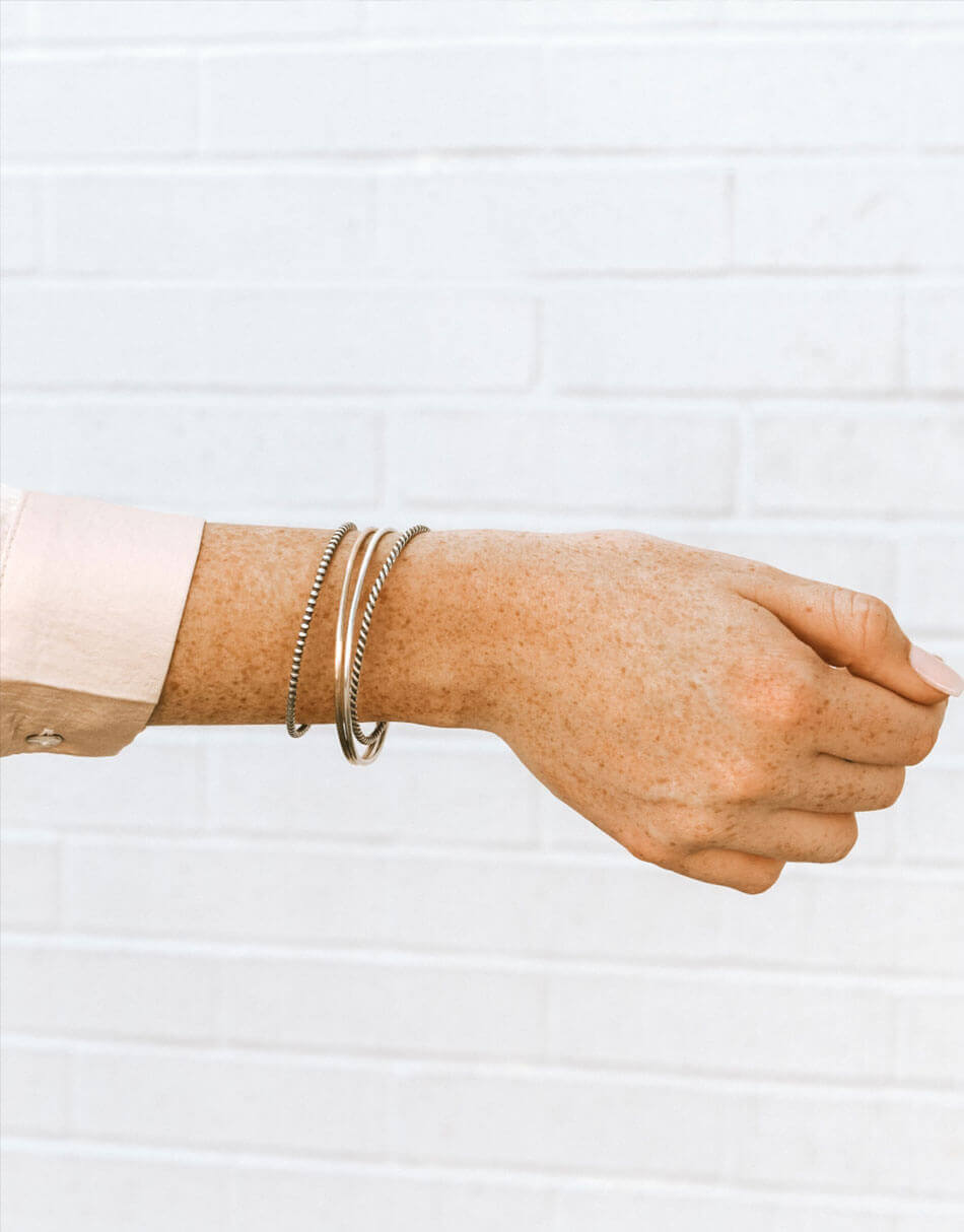 Stacking Handmade Bangles in 4 Designs For Women