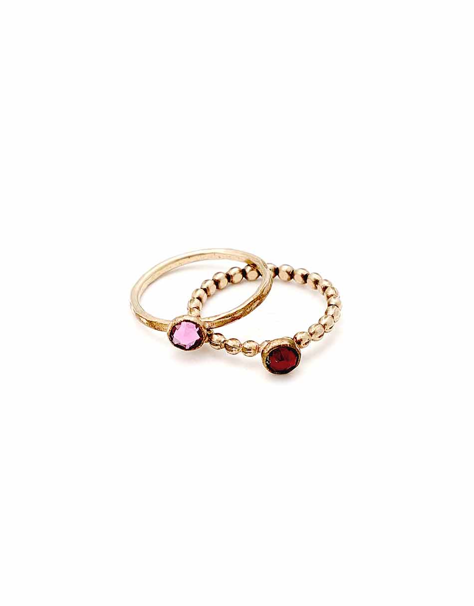 Stacking gold ring with beautiful Swarovski birthstone. Perfect gift for BFFs, sister, wife, mom