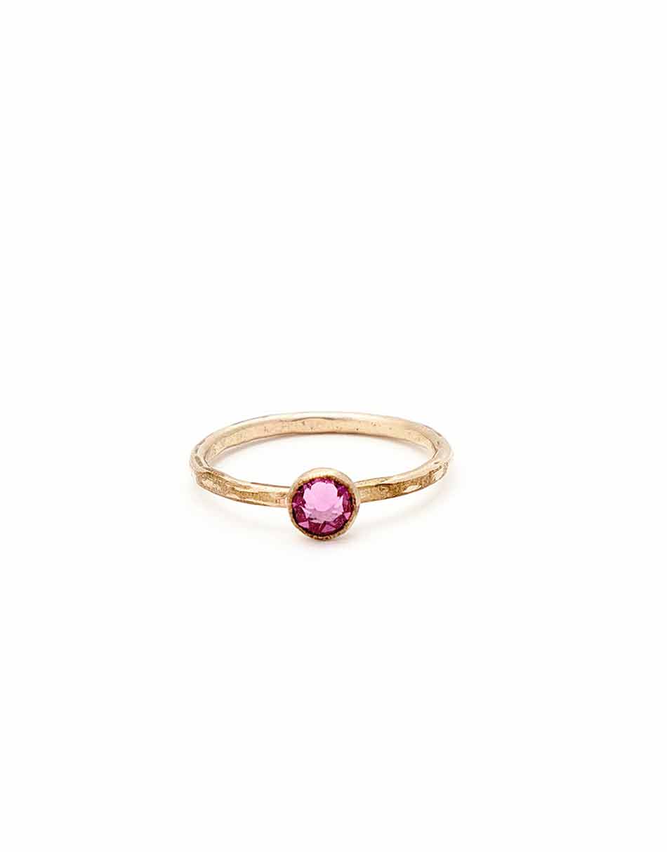 Stacking Birthstone Gold Ring
