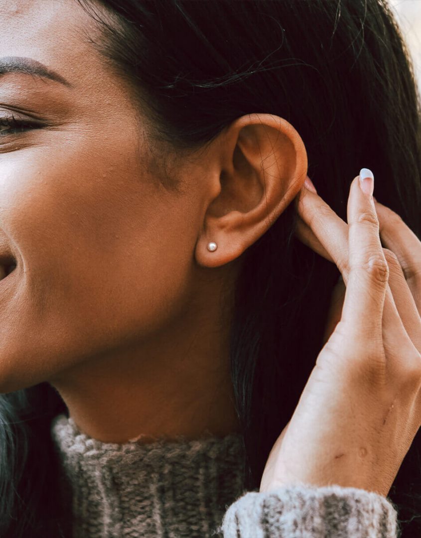 Sterling Ball Stud Earring
