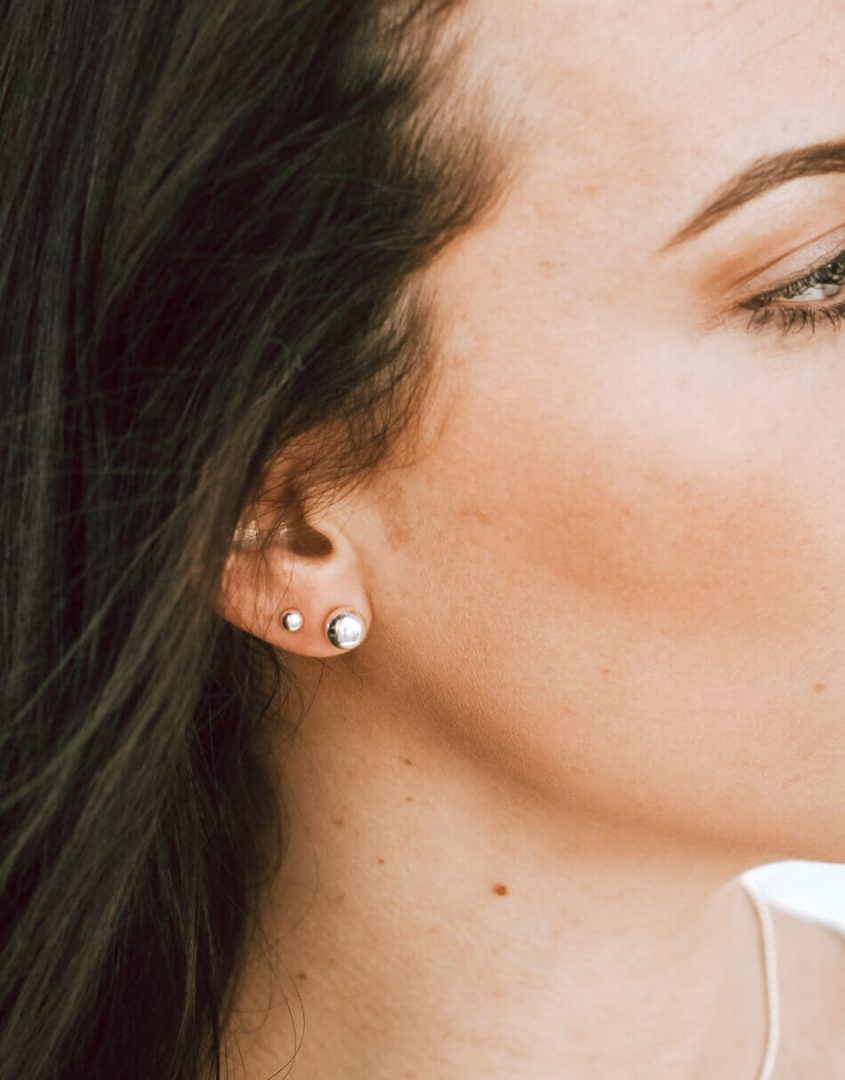 Beautiful sterling silver ball stud earrings to compliment your everyday look. Perfect gift for wife, mom, daughter, sister, friend