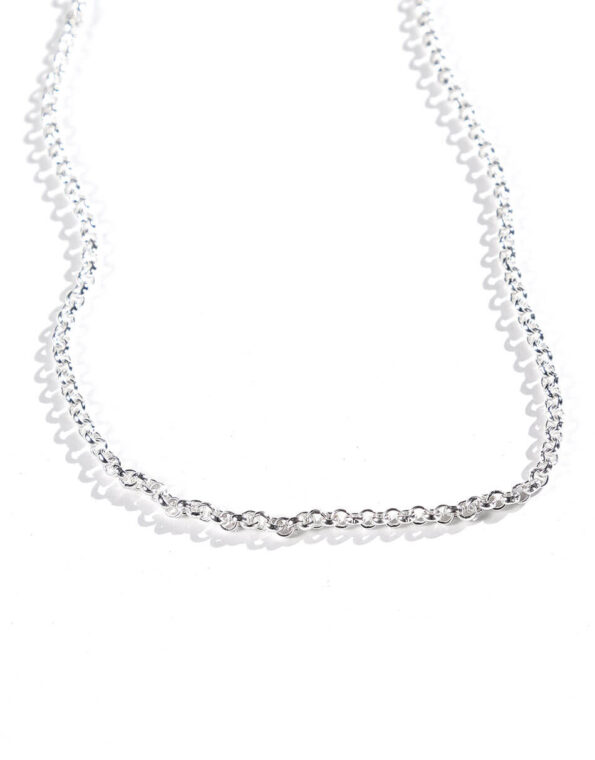 18″ Sterling Rolo Chain 18″ sterling silver Rolo chains, a perfect gift for wife, mom, grandma. Personalize necklace with a charm of their choice