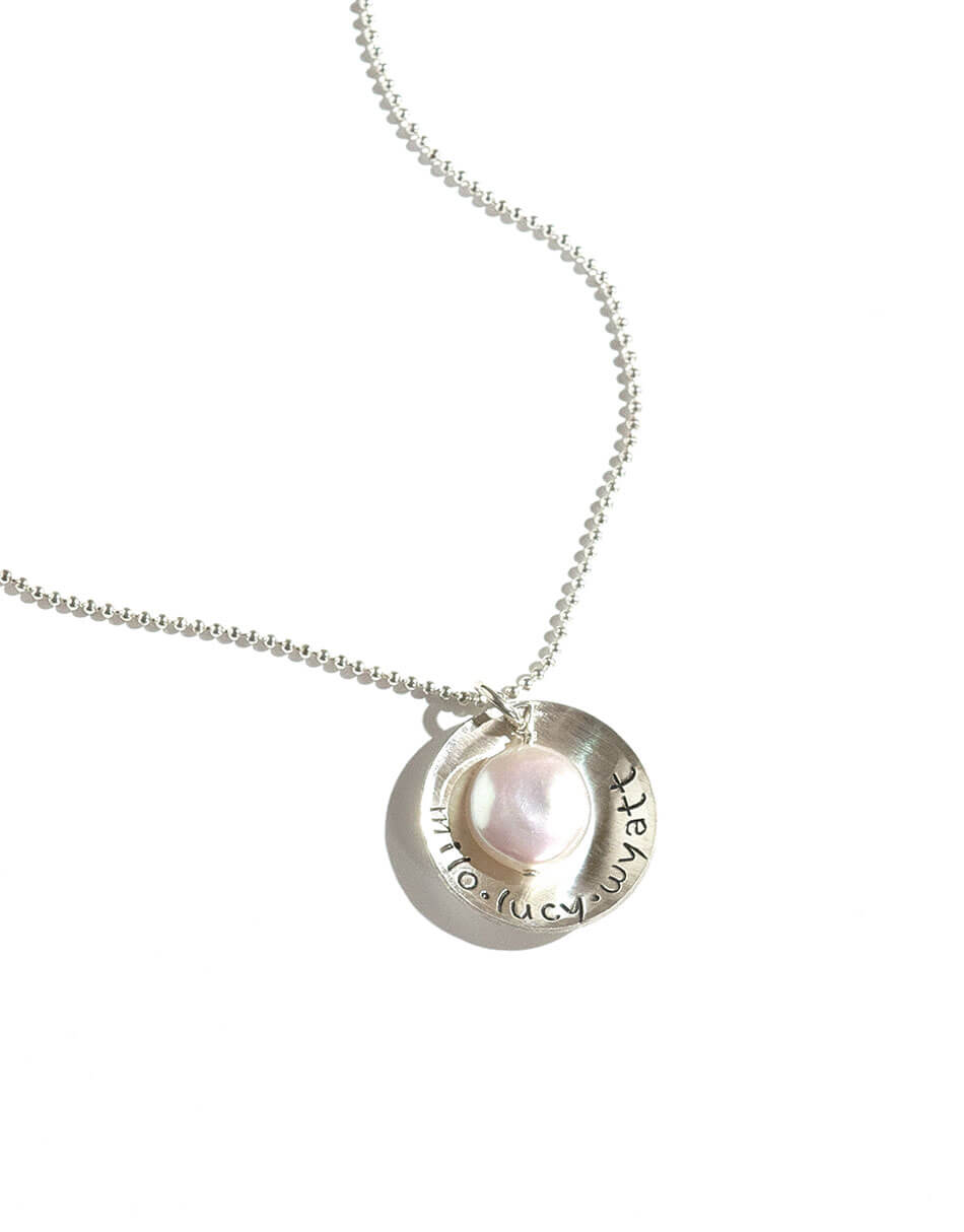 Sterling Silver Mother Of Pearl Necklace