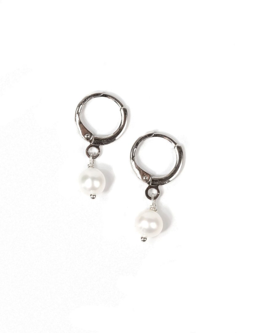 sterling_pearl_drop_huggie_2