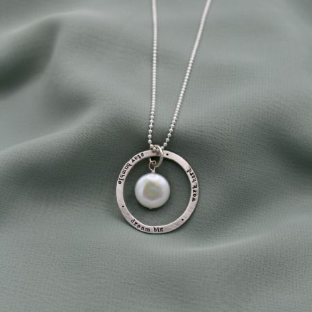 Mother Of Pearl Silver Infinity Necklace